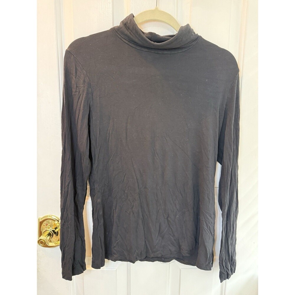 StyleMint Black Cowl Neck Long Sleeve Top Women’s Size 3 Made in USA